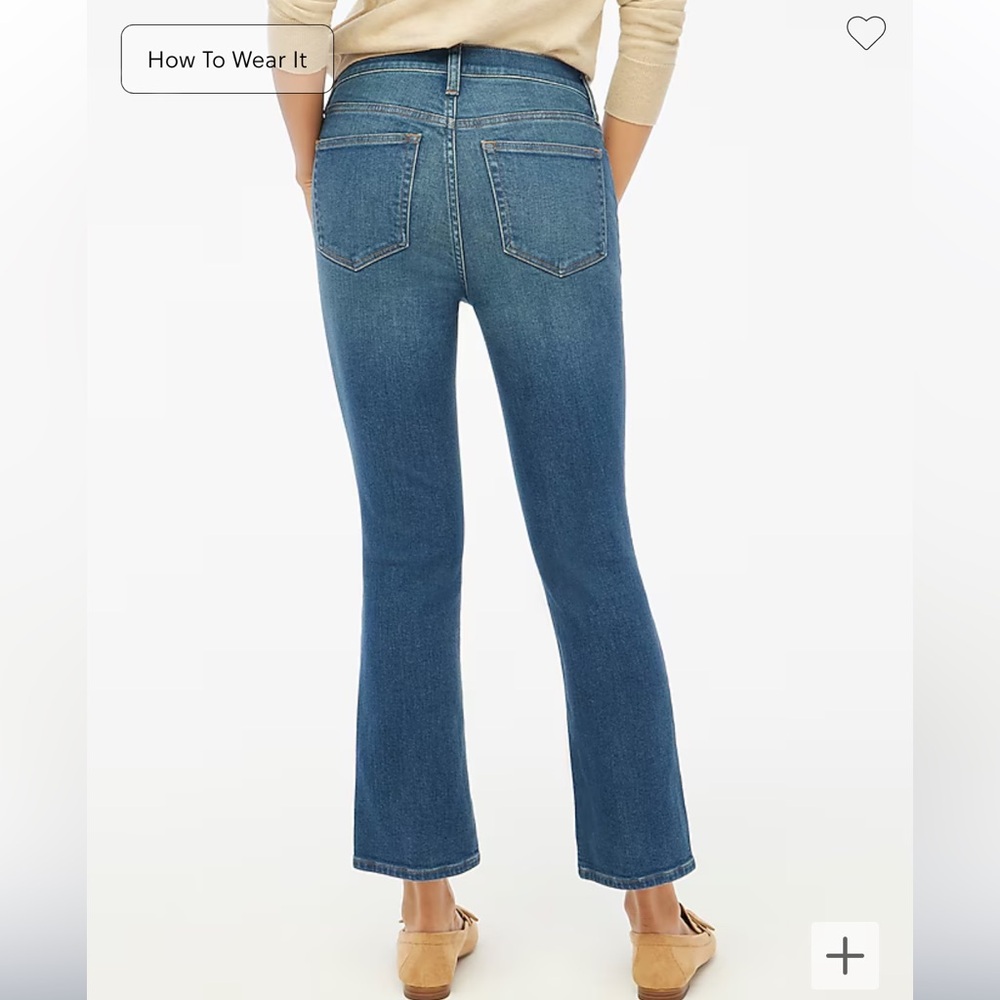 J.Crew Mid rise flare crop jean 30 NWT - Picture 2 of 10